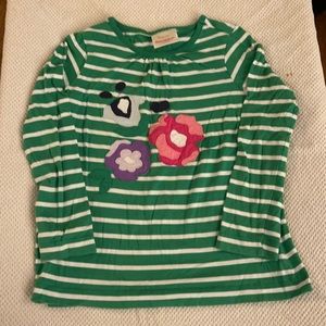 Hanna Andersson flower stripe shirt. 110 cm US 5